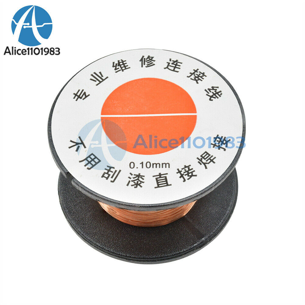 10PCS 0.1MM Copper Soldering Solder PPA Enamelled Repair Reel Wire