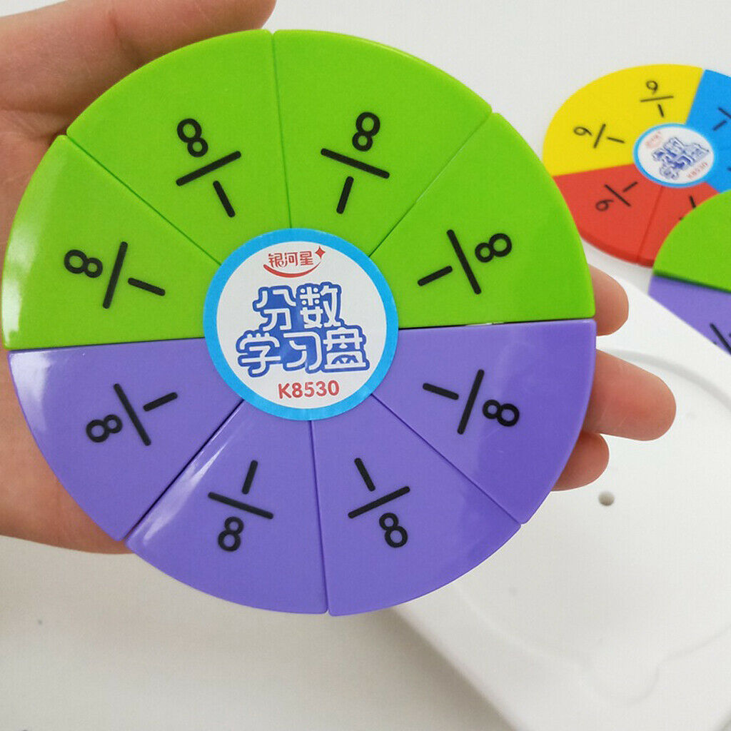 126pcs Plastic Fraction Circles Kit Trivial Pursuit Mathematics Game Pieces for
