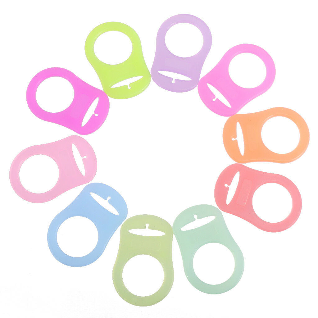 10Pcs Silicone Clip Baby Pacifier Dummy Adapters Ring holder Soother