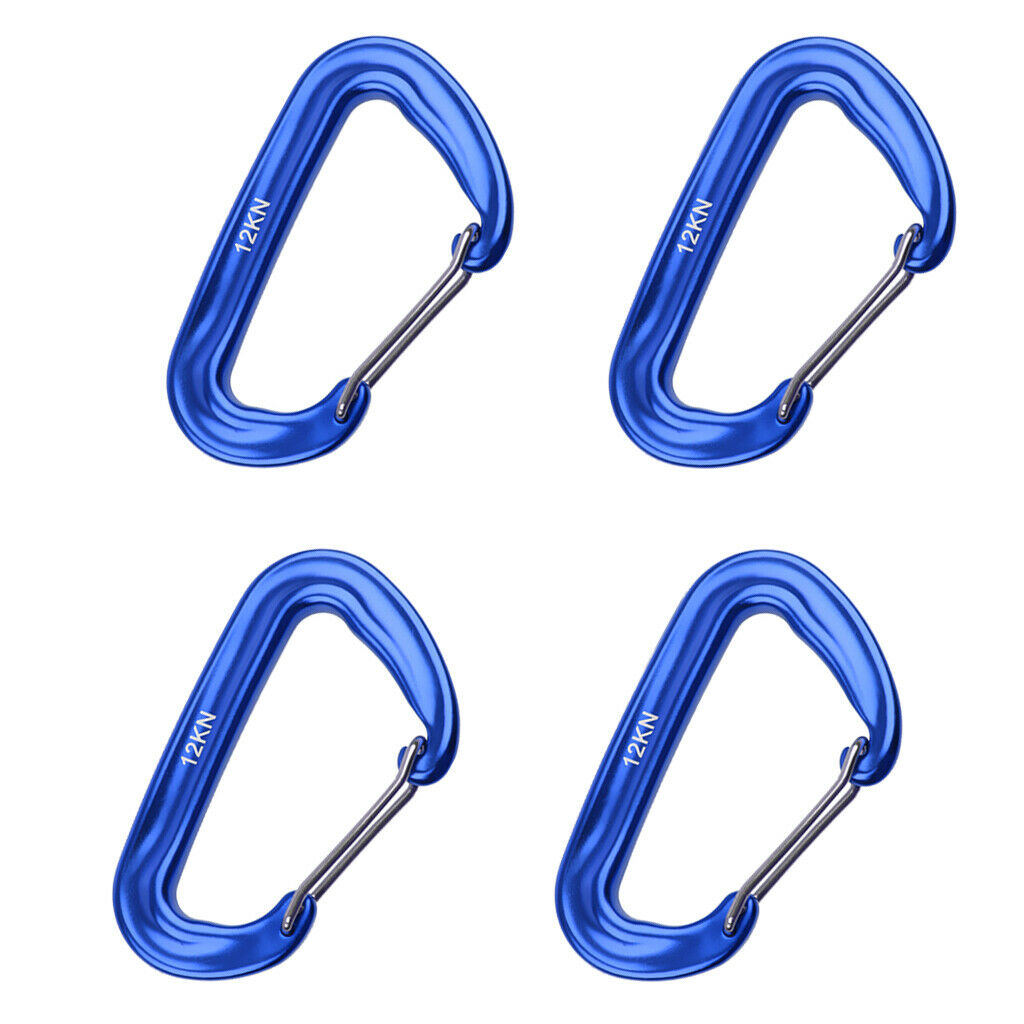 4pcs Of 12kn 8cm Ring Shape D Carabiner Hook Accessories Backpack Camping