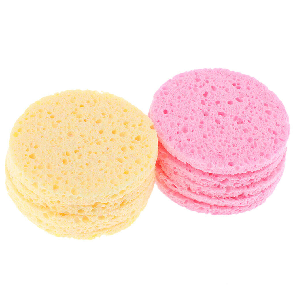 10x Smooth Facial Sponges for Face Cleaning, Loofah Exfoliation of Dead Skin,