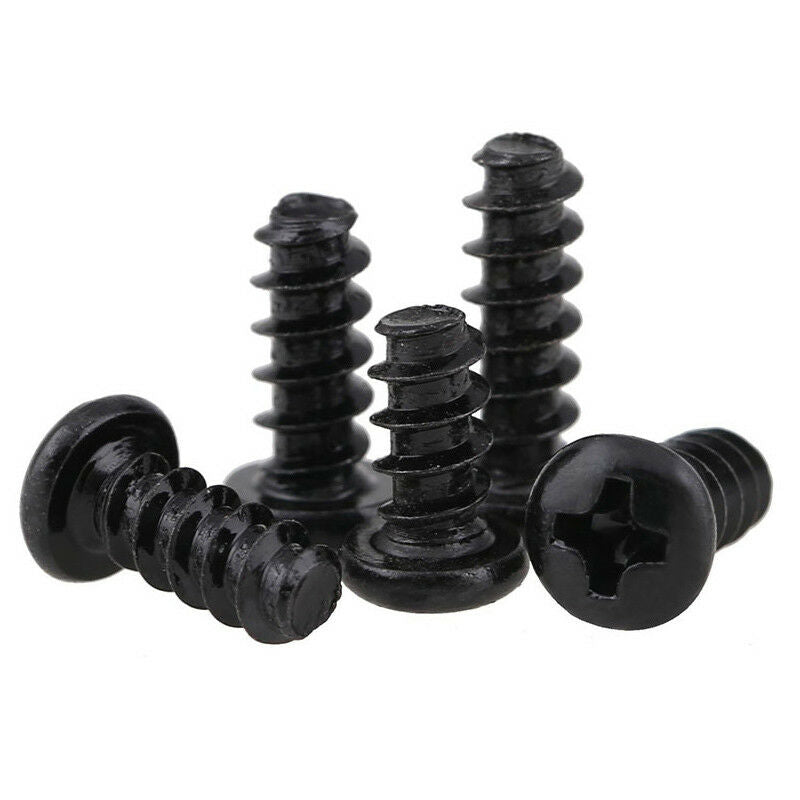 60pc M2*4-12mm Phillips Pan Head Self Tapping Screws Flat Tail Kit Zinc Plated