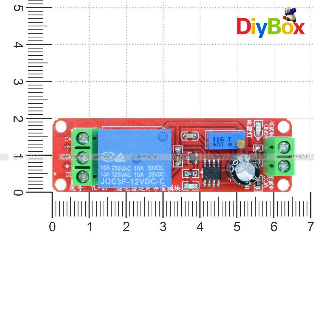 Delay Adjustable Timer Relay Switch Module 12V 0-10 Second NE555 Oscillator