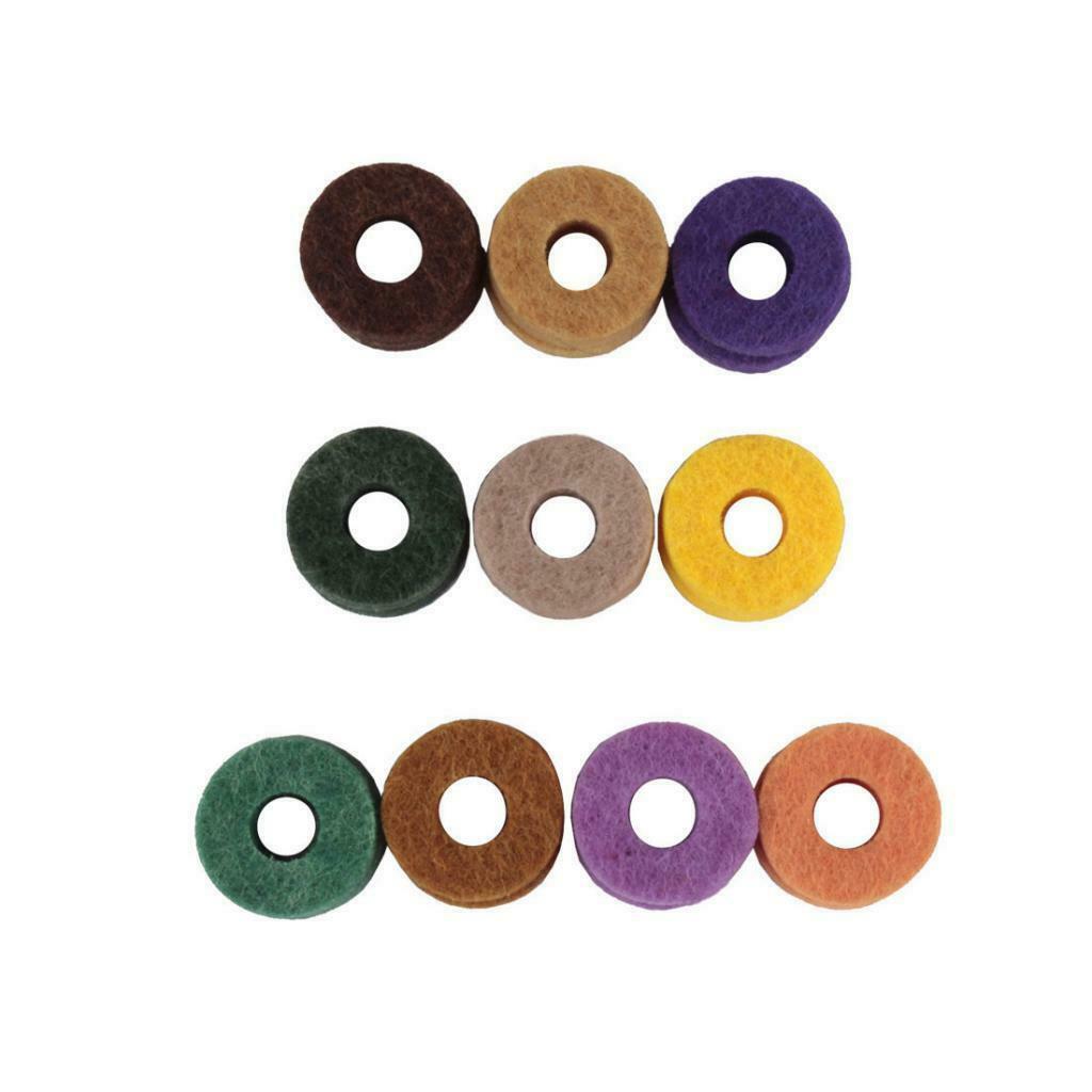 20 Pieces Colorful Cymbal Felts Hi Hat Washers Percussion Instrument Kit Drum