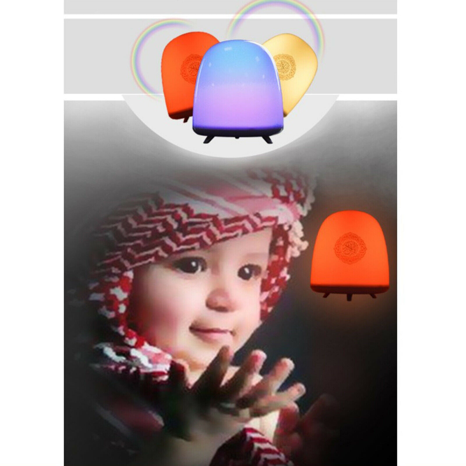 Portable Bluetooth Quran Speaker USB MP3 Qur'an Player Remote RGB Nightlight