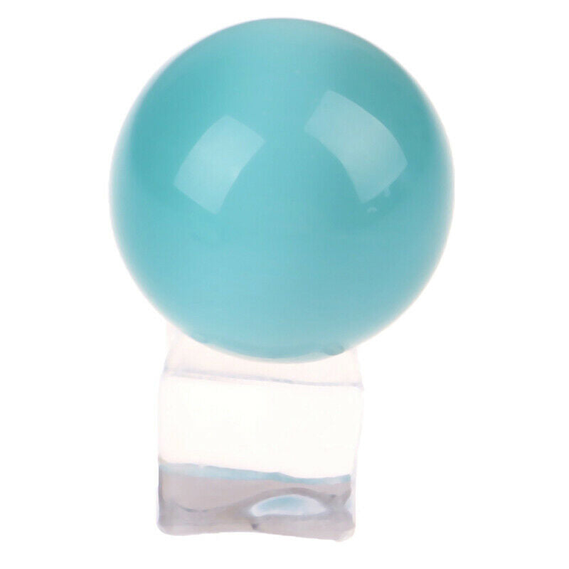 40mm Blue Cat's-eye Opal Natural Quartz Crystal Healing Stone Ball Sphere.l8