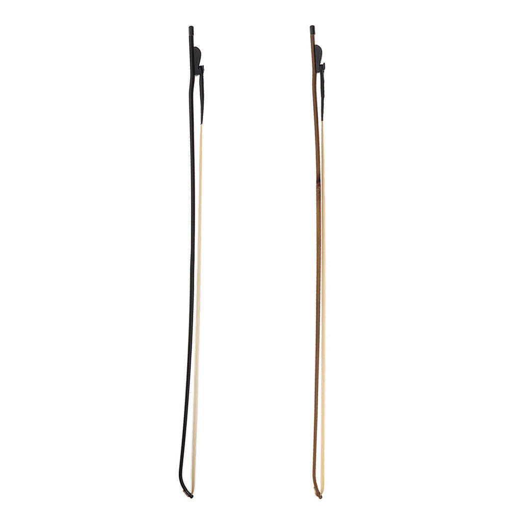 Chinese Erhu Bow Violin Bow Natural Bamboo&White Horsetail Hair Wood Color