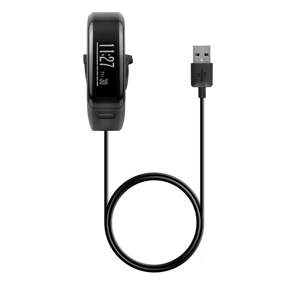 1m Magnetic Charging Dock and USB Cable for Garmin Vivosmart HR/HR + Black