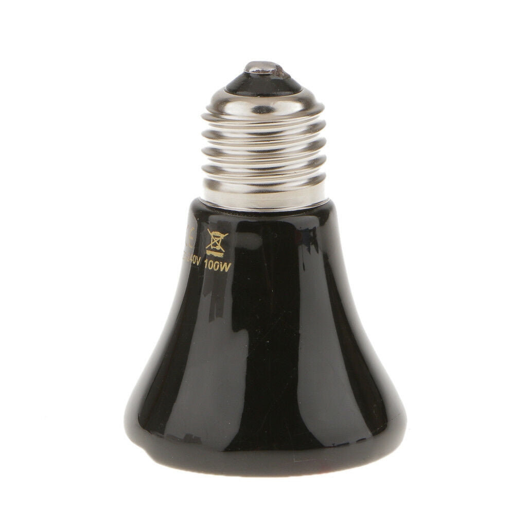 100W Reptile Terrarium Infrared Heat Emitter Basking Spot Light Bulb Dia.6cm