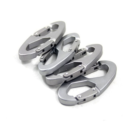 5pcs/ Pack Sporting 8-Shaped Aluminum Carabiner Metallic Clip Hook Keychain