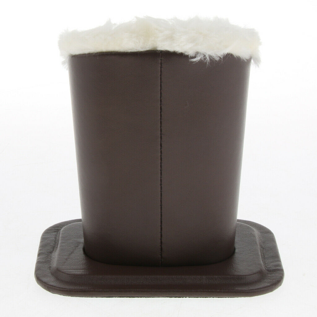 3 Pieces PU Leather Plush Lined Eyeglasses Holder Stand Pen Holder