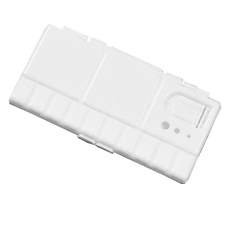 White Plastic Paint Palette Box Watercolor Tray With 25 Grids Flip Cap Folding