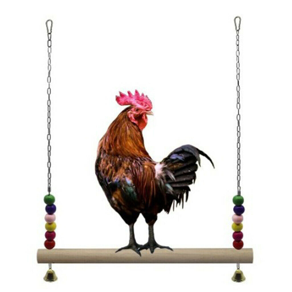 Chicken Swing Perch Stand Hanging Accessory for Large Birds Parrots Parakeet