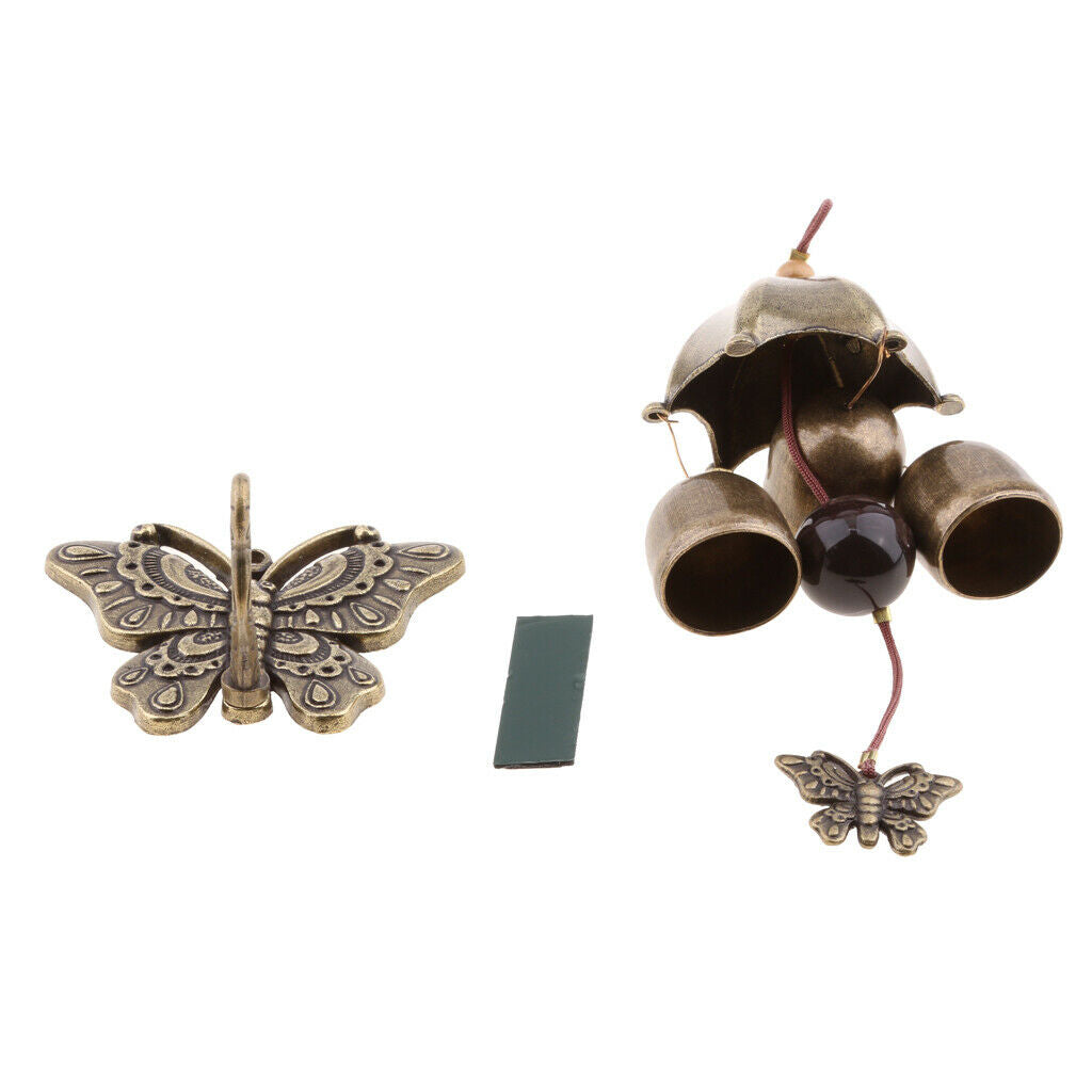 Metal Bells Wind Chime Outdoor Garden Hanging Charm Decor Ornament Butterfly