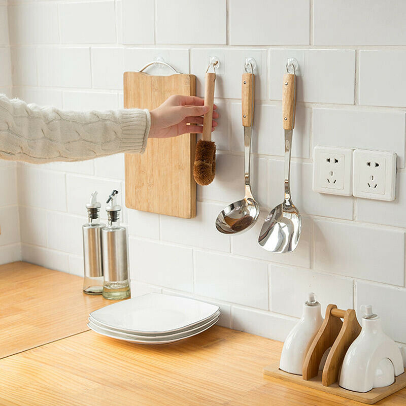 20pcs Strong Self Adhesive Door Wall Hangers Hooks Suction Rack Cup SuckerFCA