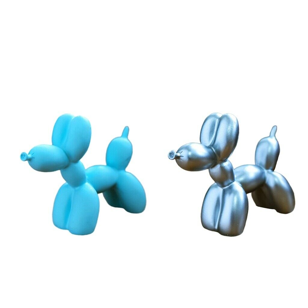 Set of 2 Balloon Dog Ornament Home Photo Props Bedroom New Year Party Decor