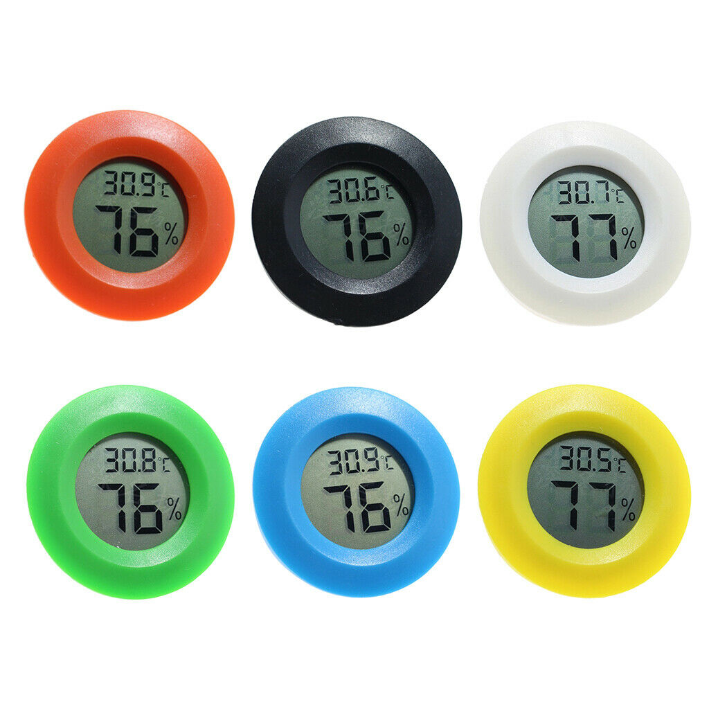 2x Round Reptile Thermometer Humidity Hygrometer Reptile Tank Supplies