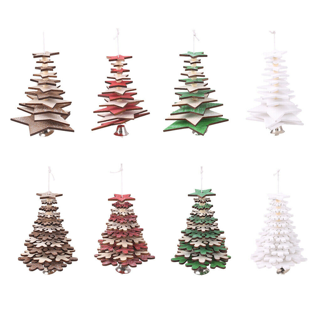 Christmas Tree Hanging Ornament Holiday Tree DIY Crafts Snowflake_White