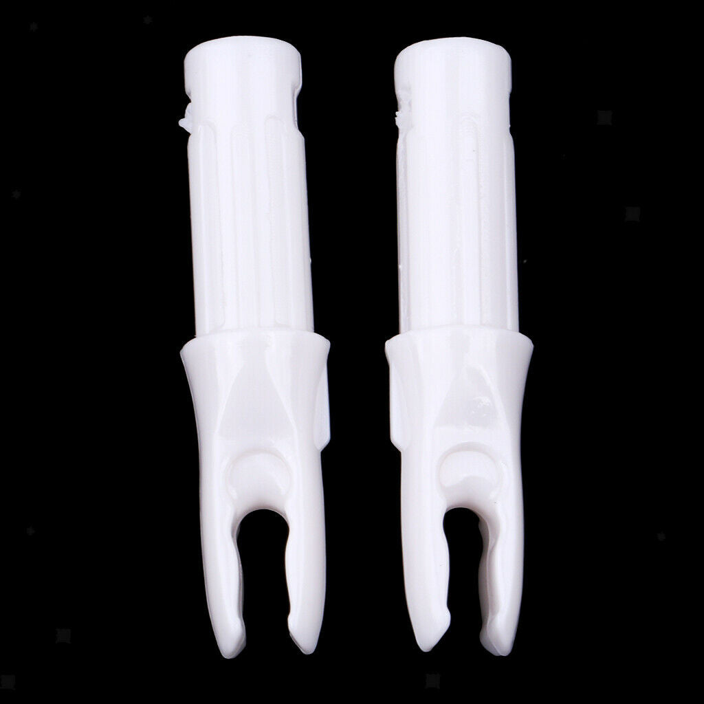 12x Plastic Archery Arrow  for Arrow Shaft Inner Diameter 6.2mm - White