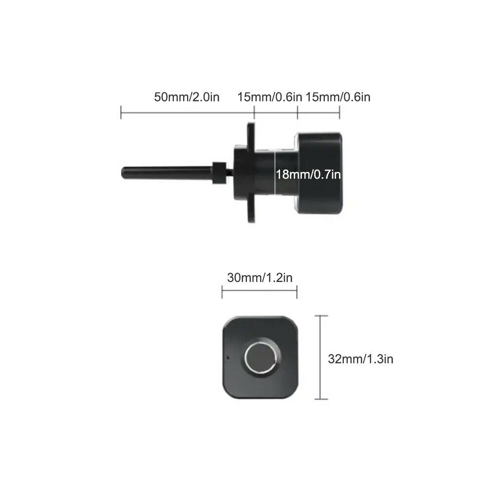 Fingerprint Drawer Smart Keyless Lock 0.3s Quick Unlock For Drawer Rechargeable