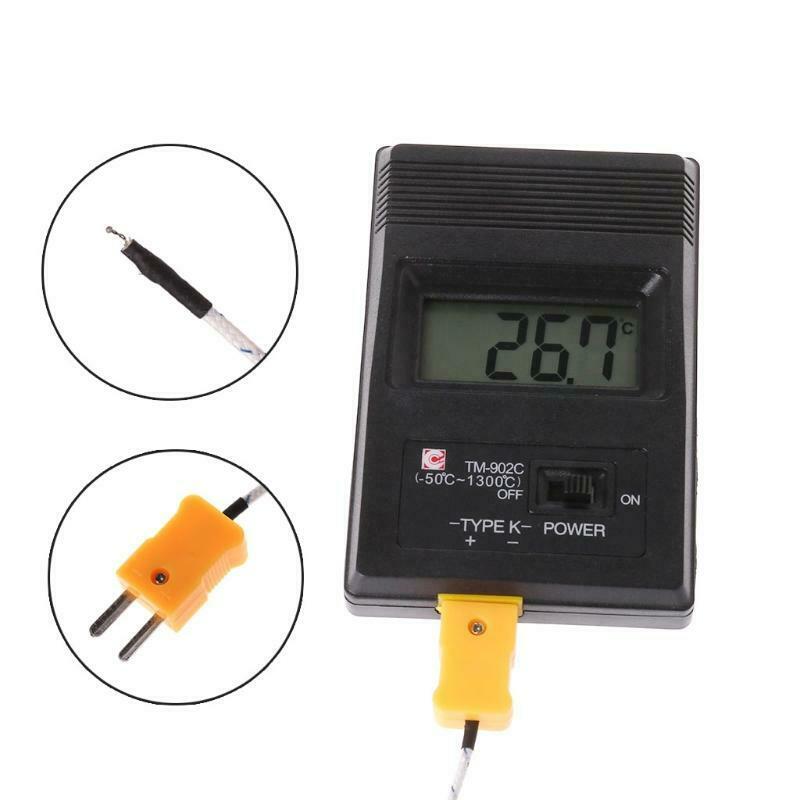 TM-902C Temperature Meter K Type LCD Digital Thermometer Thermocouple Probe 1300