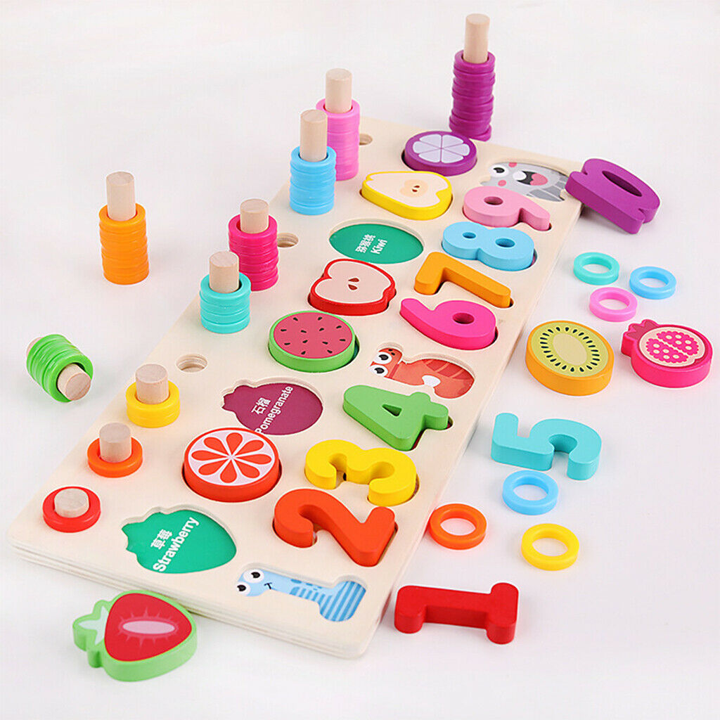 Educational Wooden Busy Board Toys Early Education Stacking Sorting toys