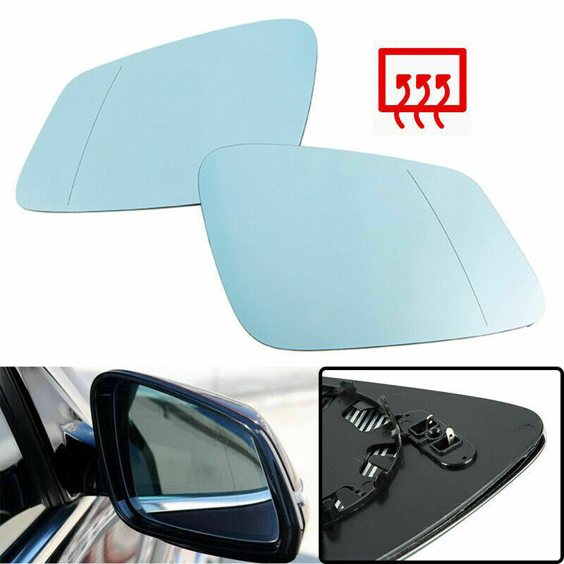 For BMW F10 F11 528i 535i 2010-2014 2013 Pair LH RH Blue Heated Mirror Glasses