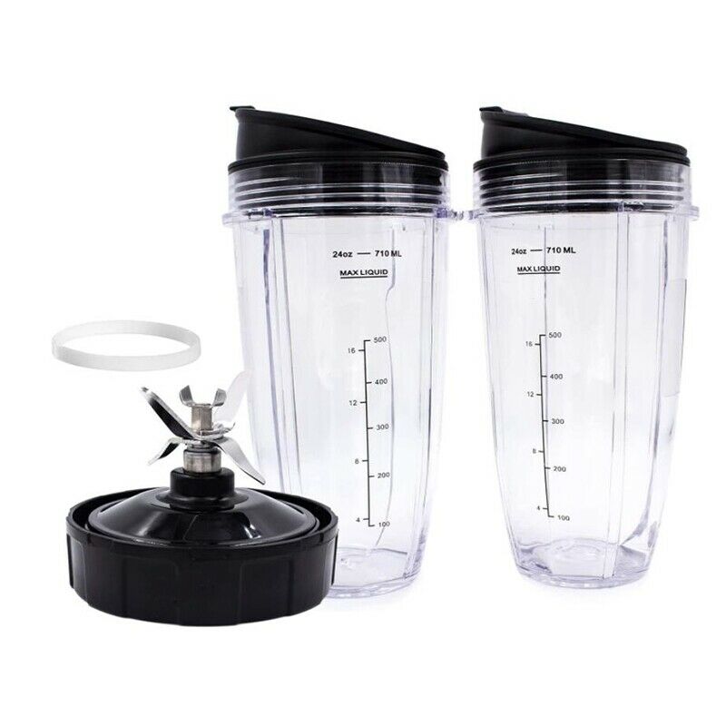 Replacement Ninja Parts 7 Fins Extractor Blades and 24OZ Ninja Blender Cup wC2E8