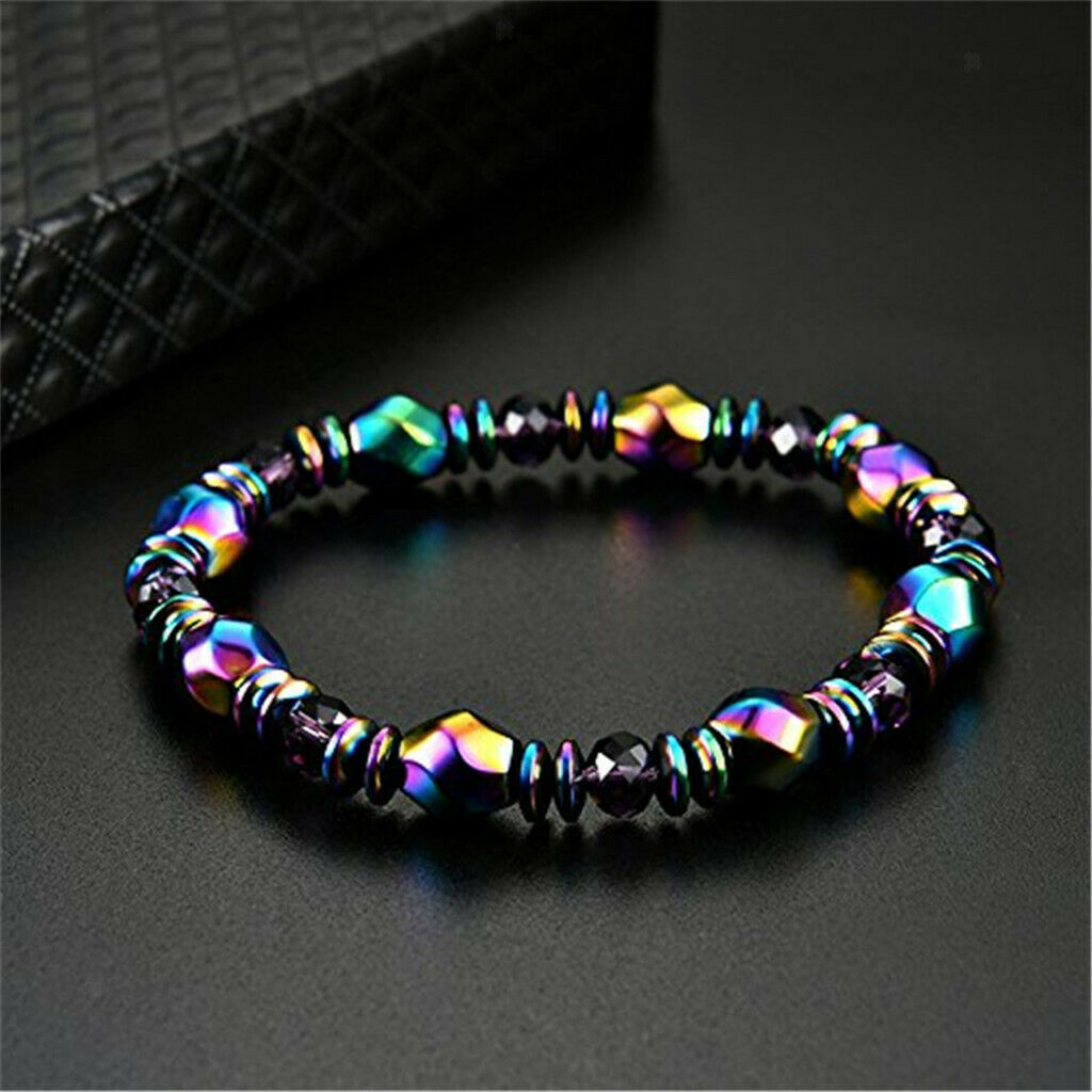 Metal Energy Hematite Magnetic Therapy Bracelet Electroplated Beads