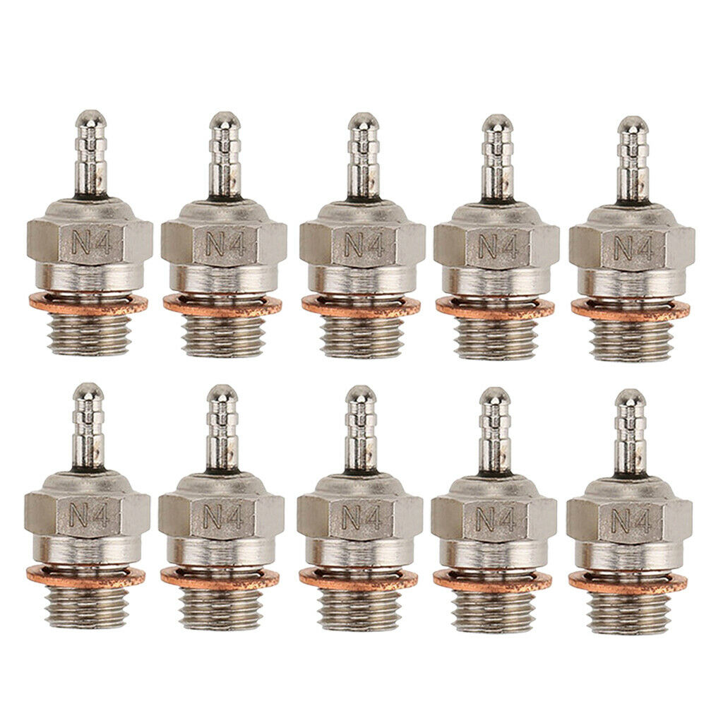 10pcs Metal 70117 N4 Glow Plug Med Universal for HSP RC Car Parts Accs
