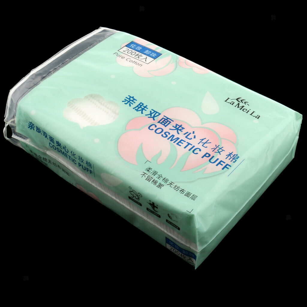 200PCS Soft Makeup Remover Pure Cotton Pads Cosmetic Puff Face Nail Cleaning