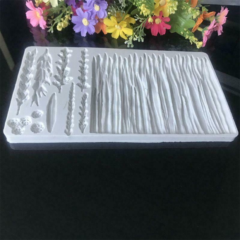 plants wheat grass Wild Meadow Silicone Mould Lavender Cake Border Fondant DIY