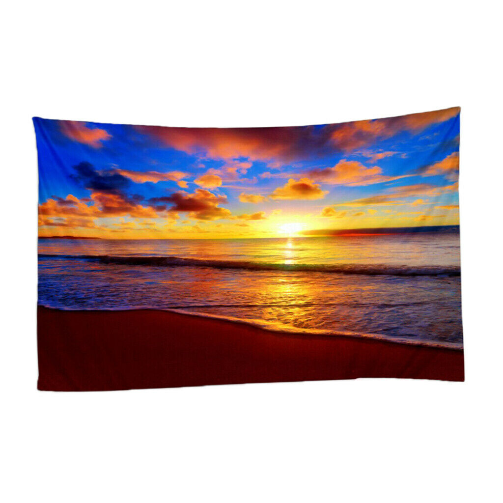 Ocean Sunset Wall Hanging Tapestry for picnic sheet Durable Soft  200x150CM