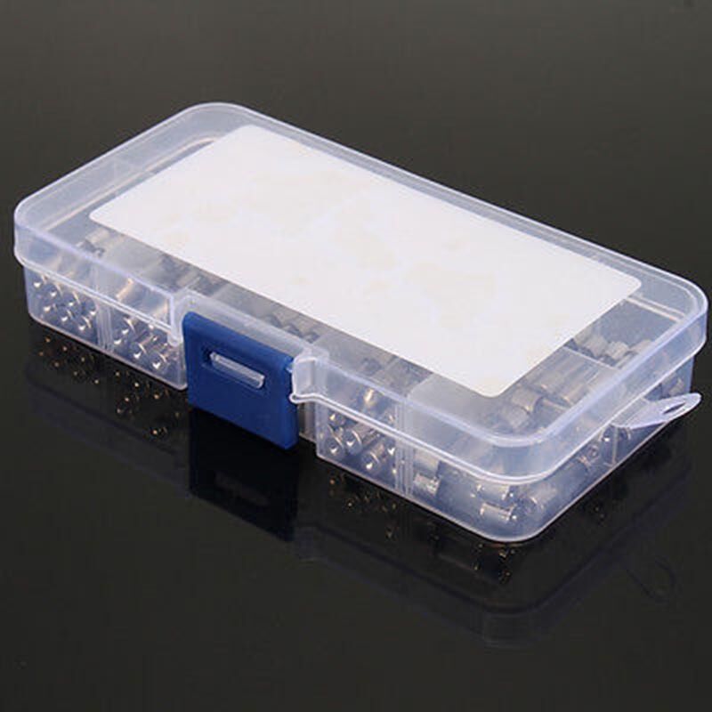 100pcs 5x20mm Quick Blow Glass Assorted Fuses Set 0.25/0.3/0.5/0.75/1/2/3/4/5/6A
