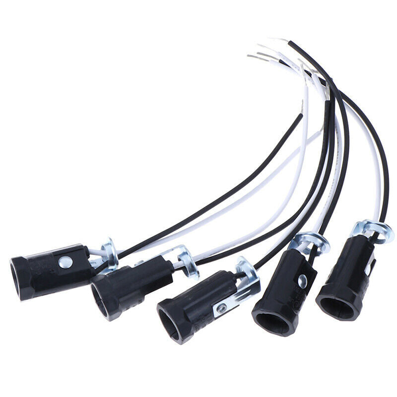 5Pcs Candle Base E12 Lamp US Holder Light Sockets Keyless With 20CM Wire .l8