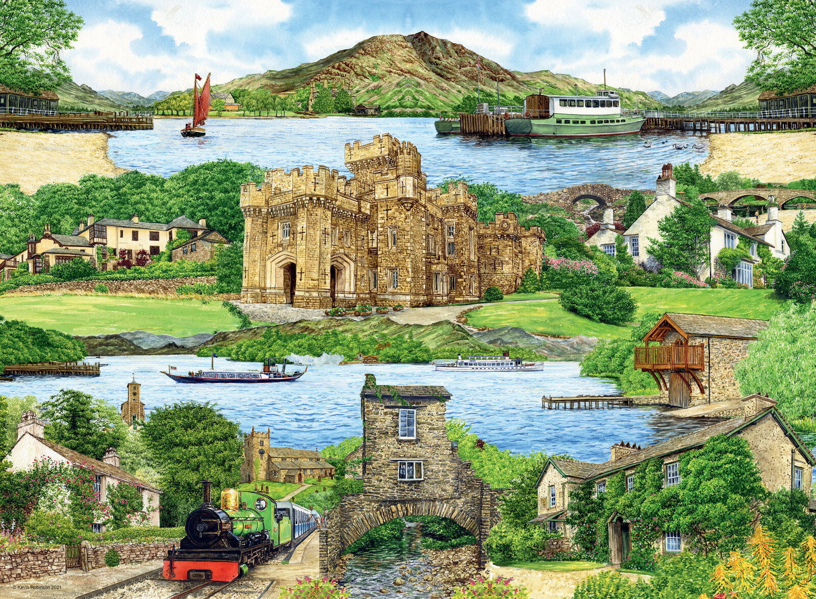 16574 Ravensburger Escape to Cornwall Jigsaw Puzzle 500pc Suitable for Age 10+