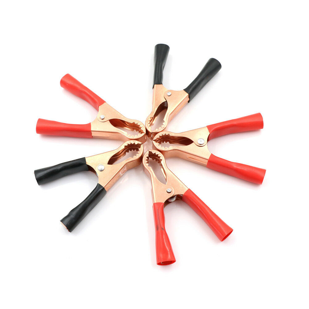 5Pcs 50A Alligator Insulated Clips Cable Wire Test Clamp For Auto Car Batter WF