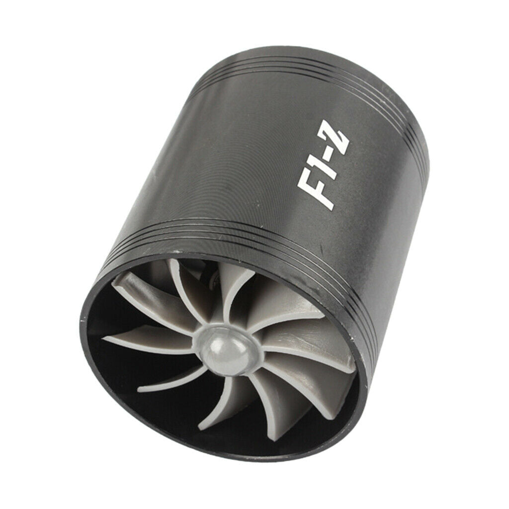 Turbo Charger Double Fan Turbine Turbo 2.5-2.9inch Easy installation Black