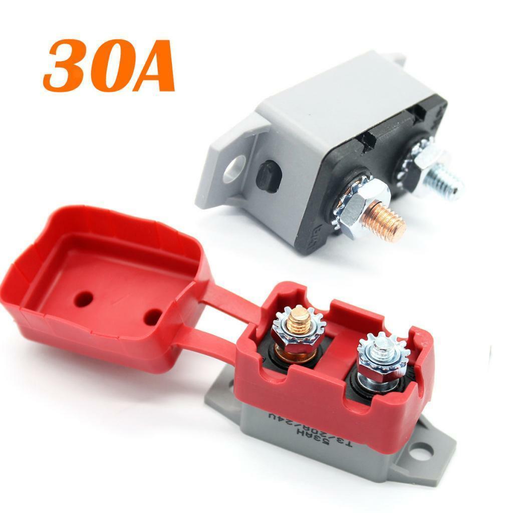 Waterproof 30 Amp Circuit Breaker With Bolt Replacement Fuse Holder
