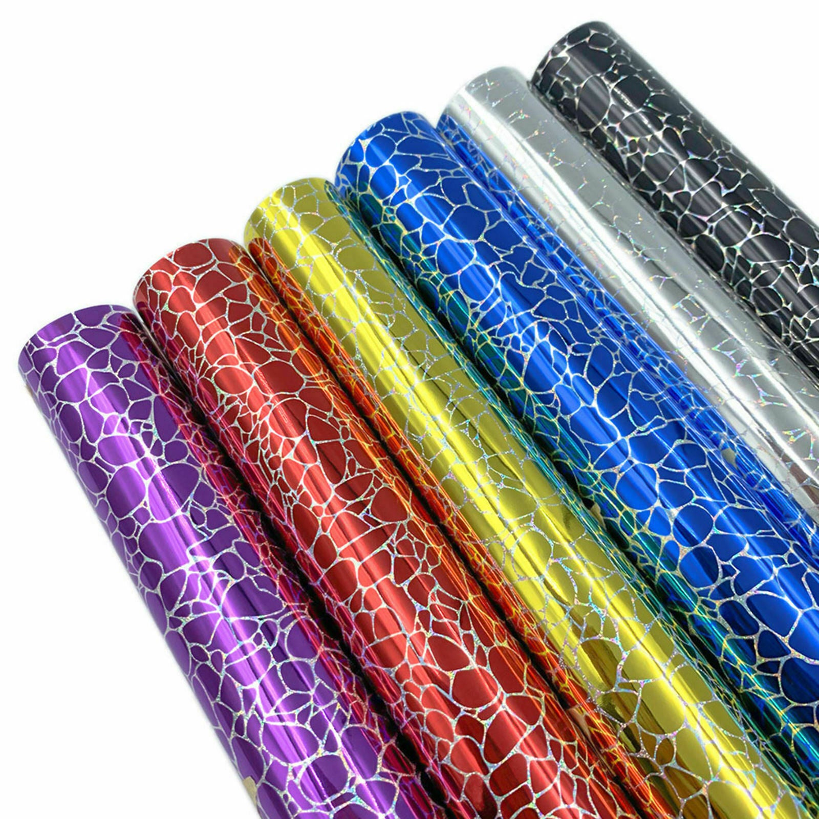 Holographic Rainbow Leopard Mermaid Craft Vinyl Paper 11.8x 10 inchs 6 Pack for