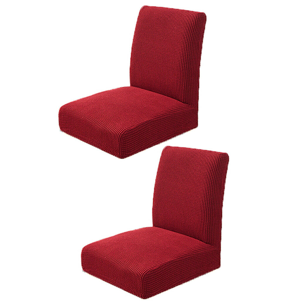 2 Pcs/Set Soft Stretchable Dining Chair Covers, Spandex Banquet Chair Seat