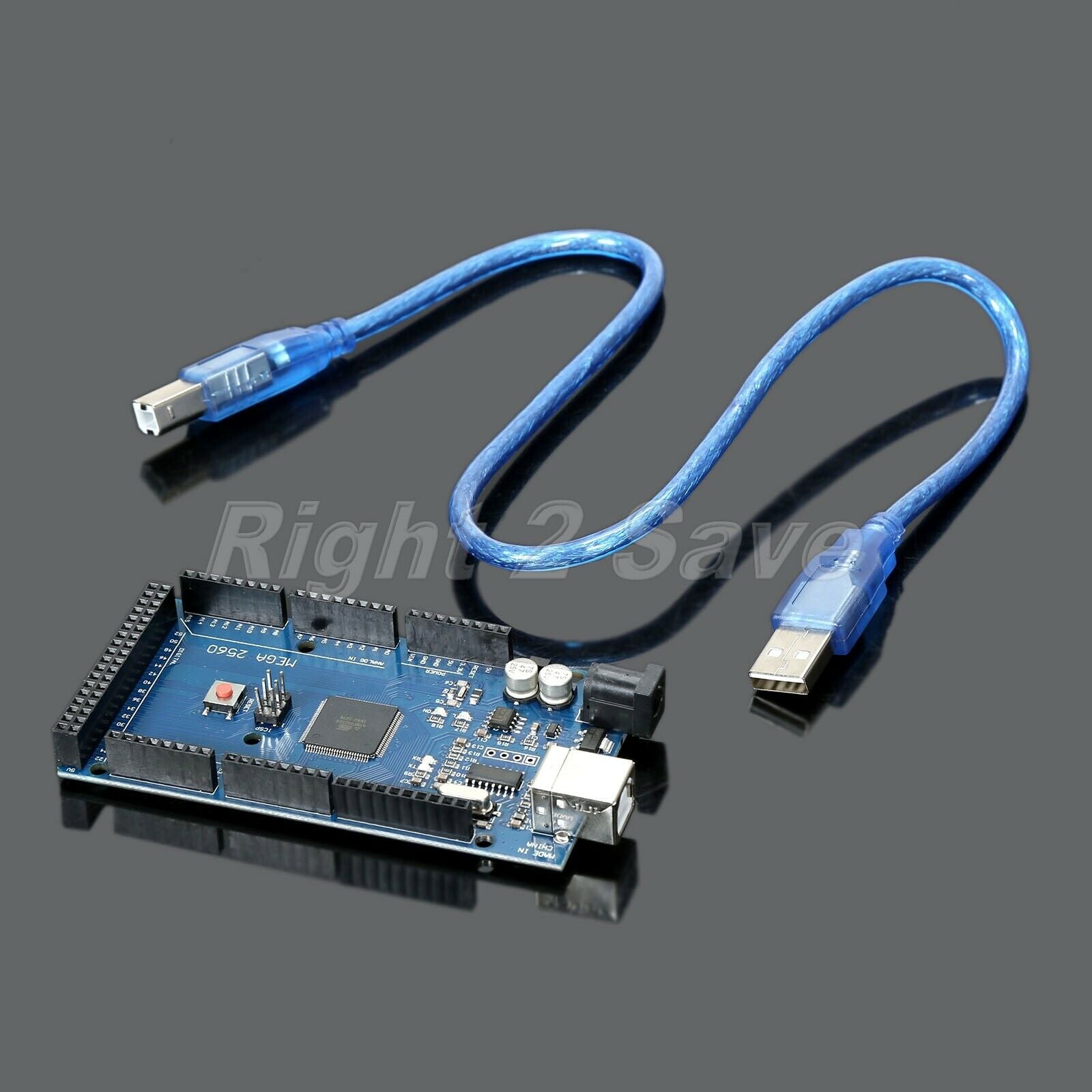 1 x ATmega2560-16AU Board MEGA2560 R3 Upgrade Board + Free USB Cable For Arduino