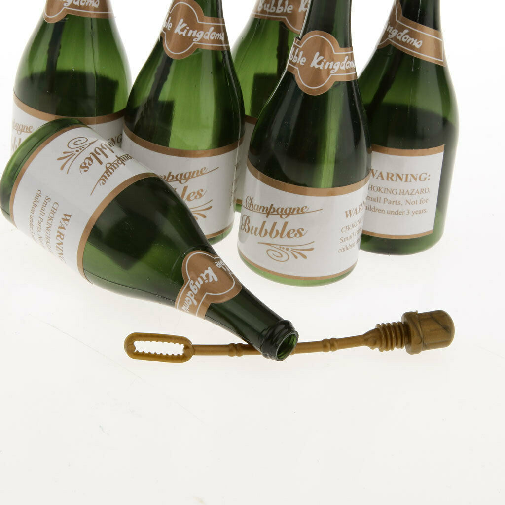 24x Empty Bubble Blowing Mini Champagne Soap Bottles Wedding Party Play Toys