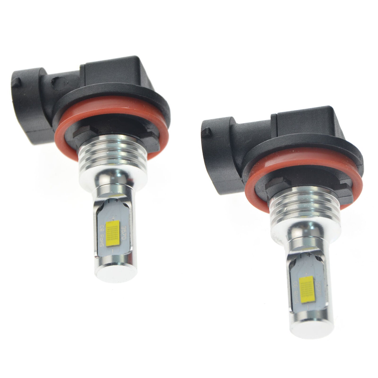 Upgrade H11 H8 H9 LED Headlight Bulbs Kit High Low Beam 35W 4000LM 6000K White