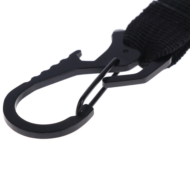 Retractable Keychain Multitool Carabiner Clip Key Ring with Steel Wire Cord SJ