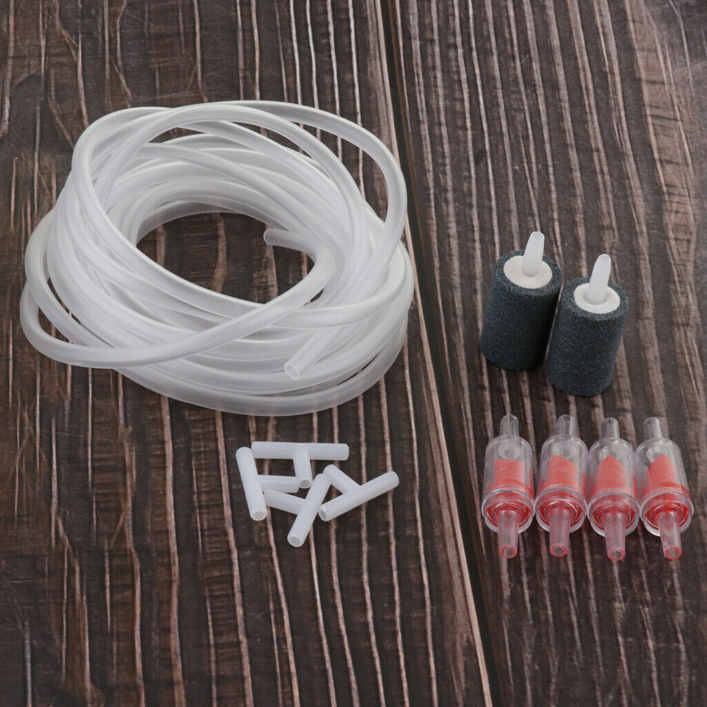 4m 3x Airline Tube+6x Air Stone +12 X Non-return