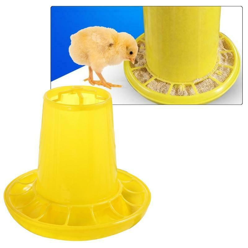 Chick Feeder Plastic 1kg/2.2Lbs Gravity Fed Food Dispenser No Waste Easy Refill