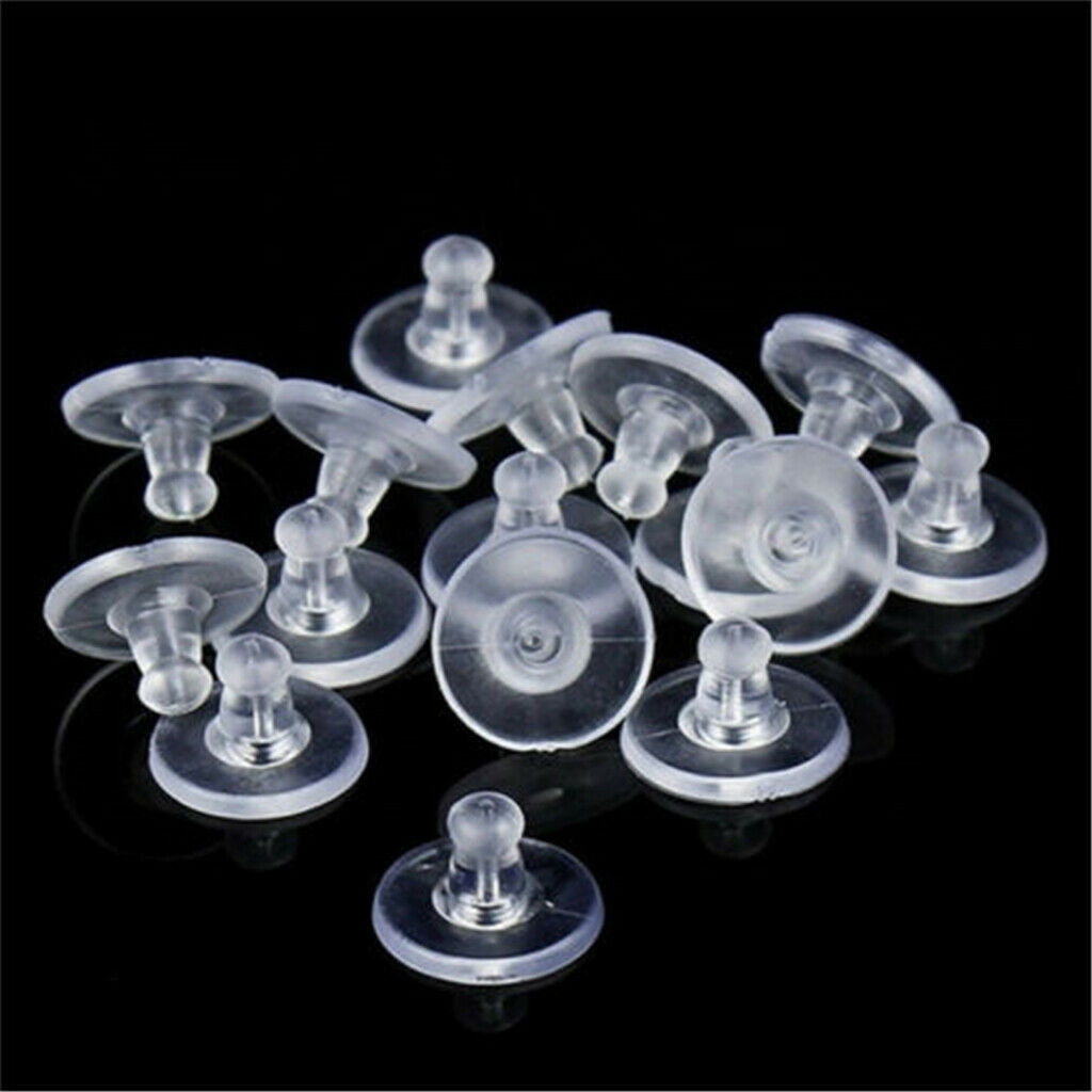 150 pcs Heavy Duty Rubber Earring Backs Stoppers Sleeves Holders Nut Sili.l8