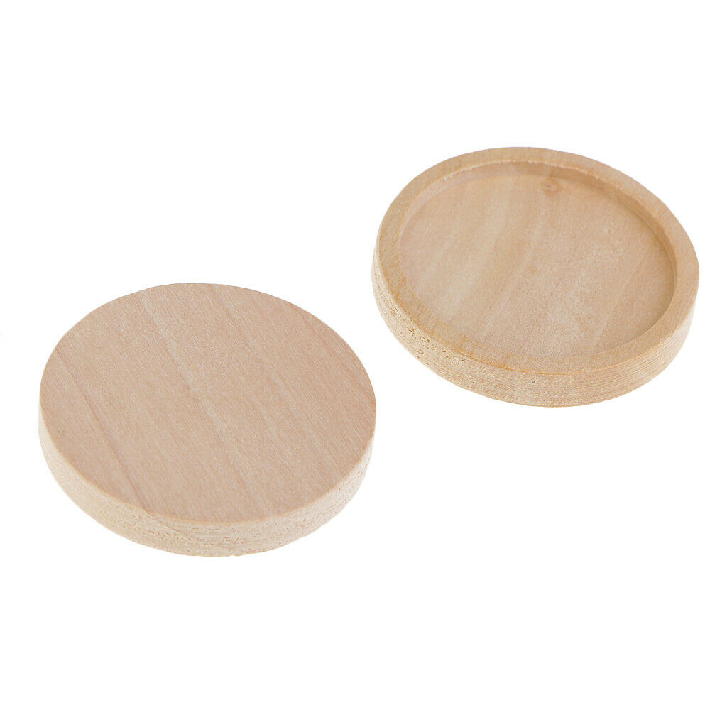 10pcs Stone Base Support Blank Round Setting Base Charm Cabochon Wood 25 mm
