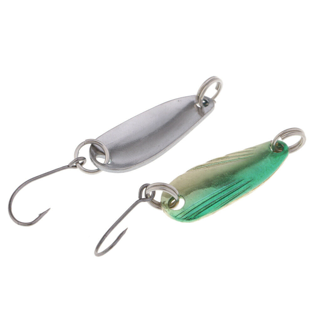 Fishing Lures Metal Spoon Spinner Bait for Trout Bass Salmon w//Hook 2.5g